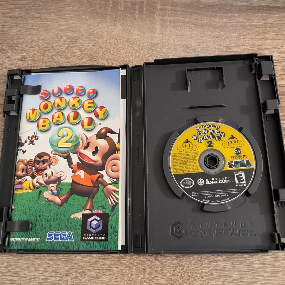 Nintendo GameCube Super Monkey Ball 2 - incl disk, case, book, Orig, Owner